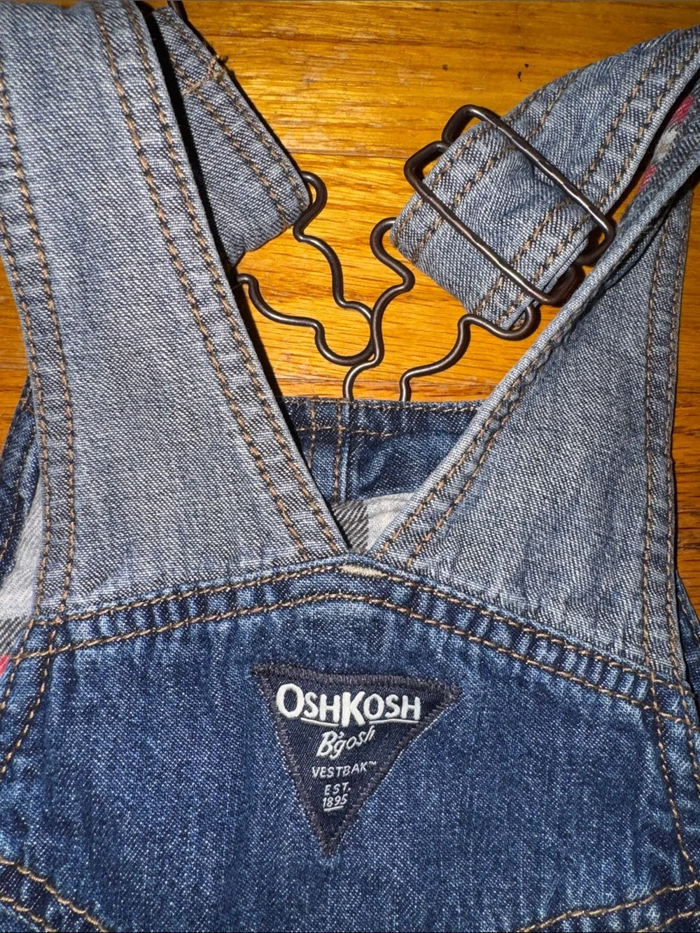 OshKosh B’Gosh Classic Distressed, Blue Denim, flannel lined Overalls Toddler